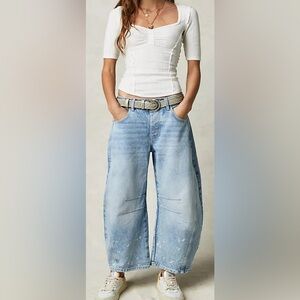 Free People We The Free Good Luck mid-rise barrel jeans 25S